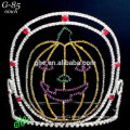 New rhinestone pumpkin face tiara halloween crowns